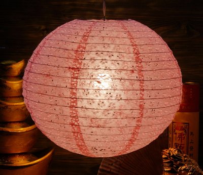 Ліхтар паперовий КУЛЯ Мей Хуа Світло рожевий 9050004 фото