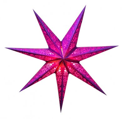 Светильник Звезда картонная 7 лучей LASER FULL GLITTER Фиолетовый 9050115 фото