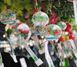 Японський скляний дзвіночок Фурін малий Манекі Неко №5 25043 фото 1