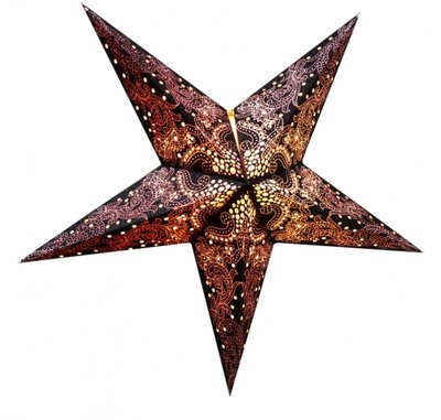 Светильник Звезда картонная 5 лучей BLACK FULL ZARI 9050062 фото
