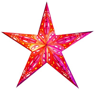 Светильник Звезда картонная 5 лучей PINK SULTAN 25356 фото