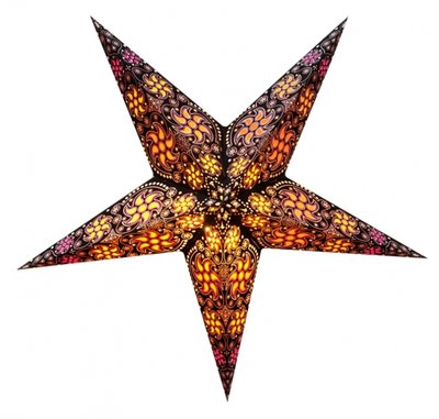 Светильник Звезда картонная 5 лучей BLACK CYCLONE MULTI TISSUE 9050080 фото