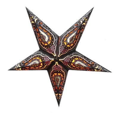 Светильник Звезда картонная 5 лучей BLACK KALASH ZARI 9050074 фото