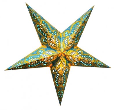 Светильник Звезда картонная 5 лучей TURQUOISE GANESH ZARI 9050073 фото