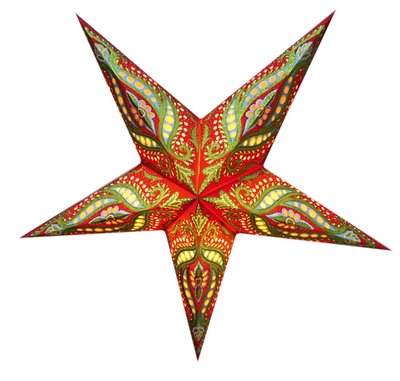 Светильник Звезда картонная 5 лучей Red Green Unicorn Zari 9050093 фото