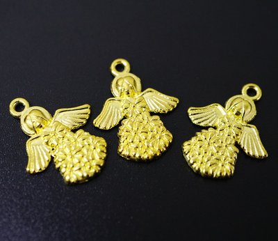 Амулет в кошелёк Ангел в цветах под золото 10 штук 24695 фото