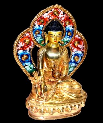 Статуэтка с позолотой Непал Будда Ратнасамбхава 9070127 фото
