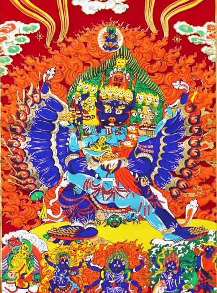 Серия Буддийские Боги № 21 Ямантака - Ваджрабхайрава с Ваджраветали 9300000 фото
