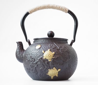 Чайник чугунный Тэцубин с ситом Черепахи Журавли 1200мл. 9200289 фото