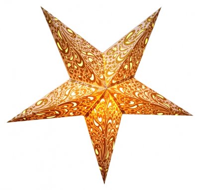 Светильник Звезда картонная 5 лучей PEACOCK GOLD 9050055 фото