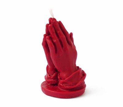 Свеча восковая Молитва красная 9060396 фото