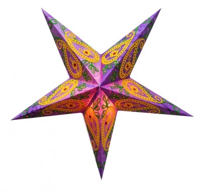 Светильник Звезда картонная 5 лучей PURPLE WOOL EMBD. 9050112 фото