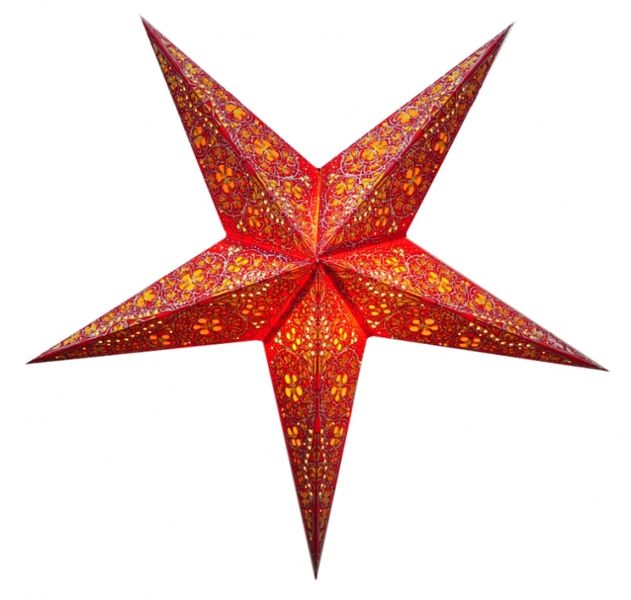 Светильник Звезда картонная 5 лучей RED EMBD. DESIGN 9050090 фото
