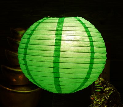 Ліхтар паперовий Куля Зелений 9050043 фото