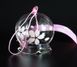 Японський скляний дзвіночок Фурін зі спідничкою Рожеві квіти 25053 фото 2