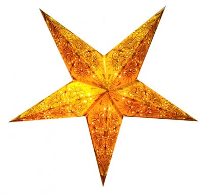 Светильник Звезда картонная 5 лучей YELLOW QUEEN 9050068 фото