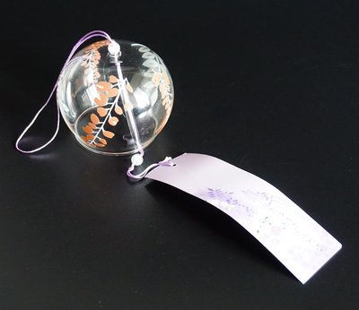 Японський скляний дзвіночок Фурін Лаванда 25007 фото