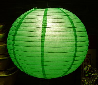 Ліхтар паперовий Куля Зелений 9050044 фото