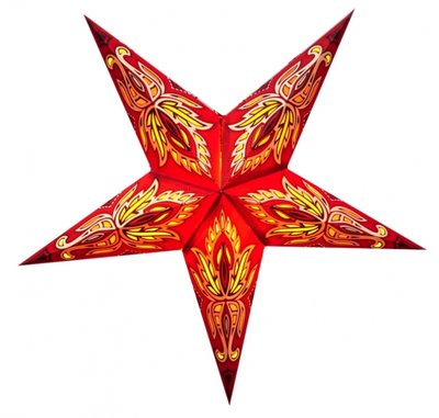 Светильник Звезда картонная 5 лучей RED ULTA FLOWER 9050056 фото