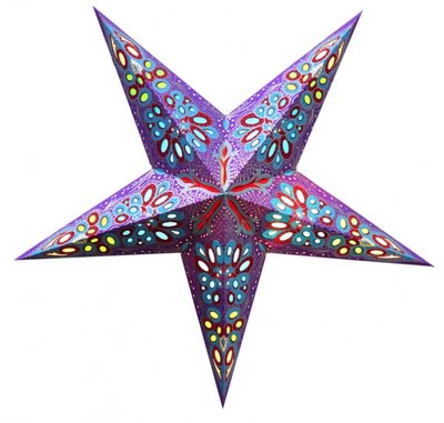 Светильник Звезда картонная 5 лучей PURPLE JULIE ZARI 9050077 фото