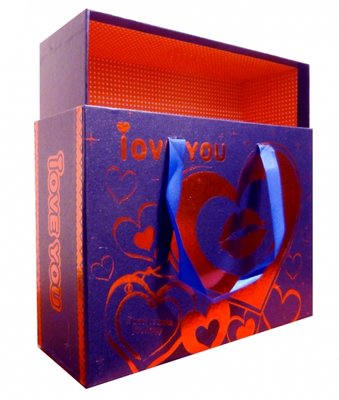 Комплект з 3-х коробок з ручками зі стрічок Синя 9040089 фото