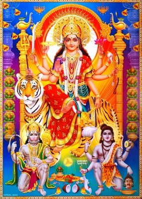 Постер Индийские боги Дурга NIRMAL 8233 9040041 фото