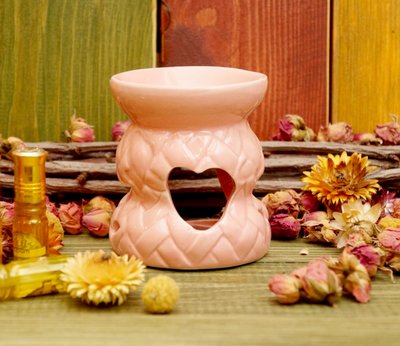 Аромалампа керамическая Плетёнка Розовая 9120207 фото