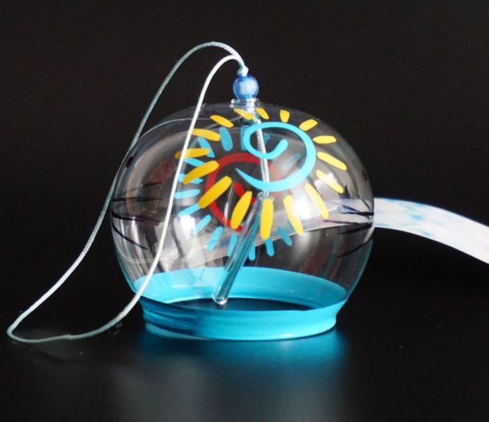 Японський скляний дзвіночок Фурін Сонце 25016 фото