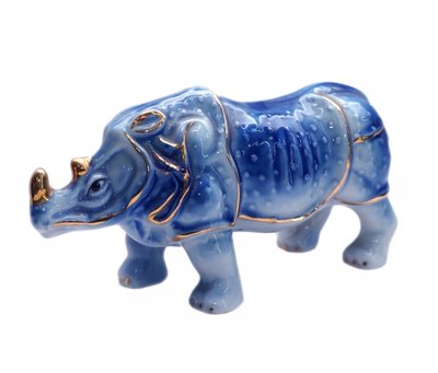 Синий носорог фаянс 9320086 фото