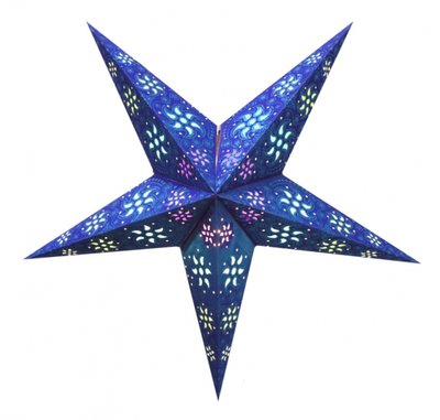 Светильник Звезда картонная 5 лучей BLUE CYCLONE ZARI 9050087 фото