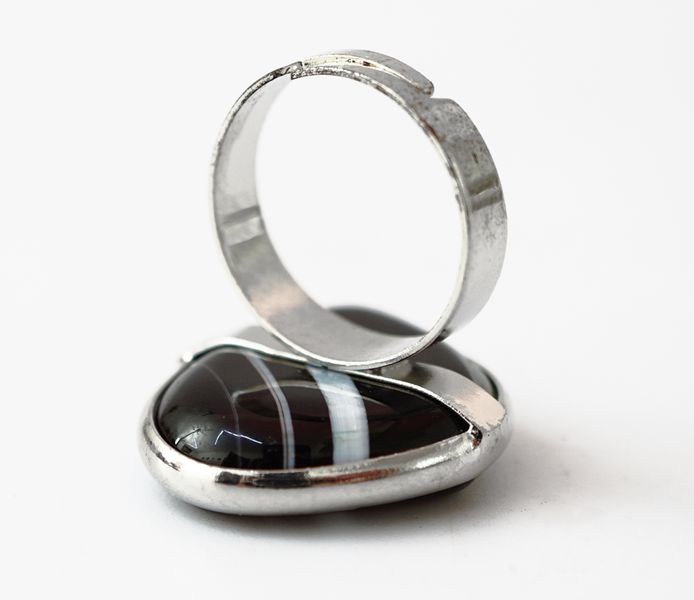 Кольцо с малым натуральным камнем АГАТ 9080502 фото