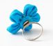 Кольцо тряпичное безразмерное Цветок Голубое 9080443 фото 3