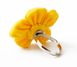 Кольцо тряпичное безразмерное Цветок Желтое 9080443 фото 3