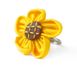 Кольцо тряпичное безразмерное Цветок Желтое 9080443 фото 1