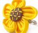 Кольцо тряпичное безразмерное Цветок Желтое 9080443 фото 2