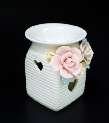 Аромалампа керамічна з квітами №В 9120122 фото