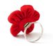 Кольцо тряпичное безразмерное Цветок Красное 9080443 фото 3