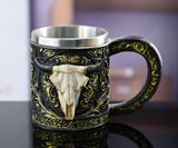 Чаша Череп бика з полістоуну 27595 фото