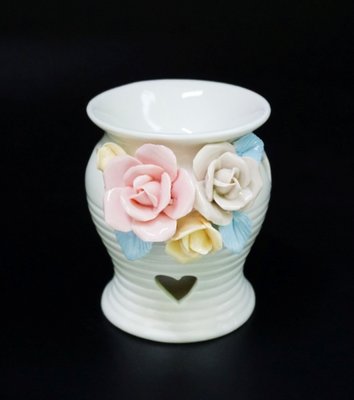 Аромалампа керамічна з квітами №В 9120175 фото