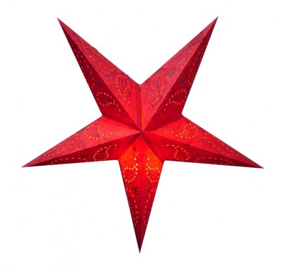 Светильник Звезда картонная 5 лучей RED PAISLEY EMBD. 9050094 фото