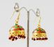Сережки Парасолька Сундарі з емаллю середні 9080403 фото 1
