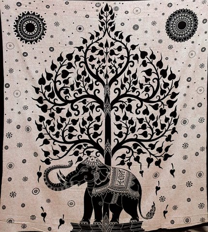 Покривало двоспальне Слон дерево життя 29489 фото
