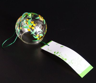 Японський скляний дзвіночок Фурін Квіти №5 25024 фото