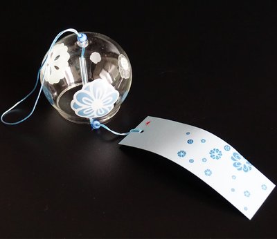 Японський скляний дзвіночок Фурін Квіти №6 25025 фото