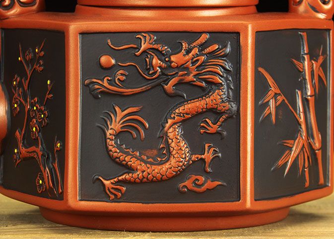 Чайник Шестиугольный дракон красный 2800мл. 9200371 фото