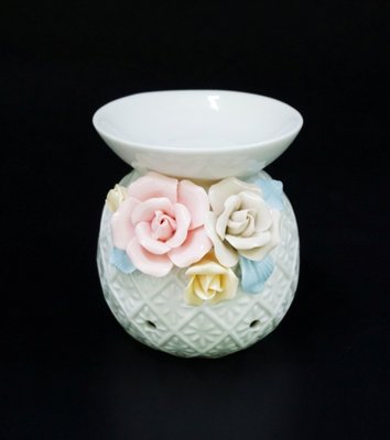 Аромалампа керамічна з квітами №В 9120187 фото
