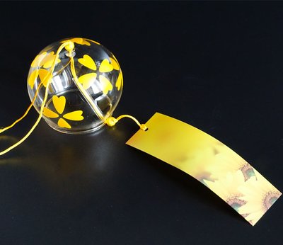 Японський скляний дзвіночок Фурін Квіти №8 25027 фото