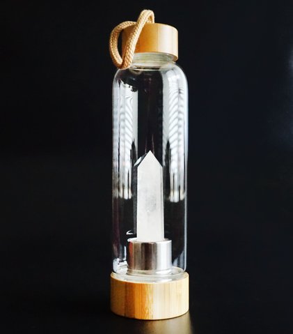 Пляшка для води із кристалом 550мл. Гірський кришталь 24835 фото