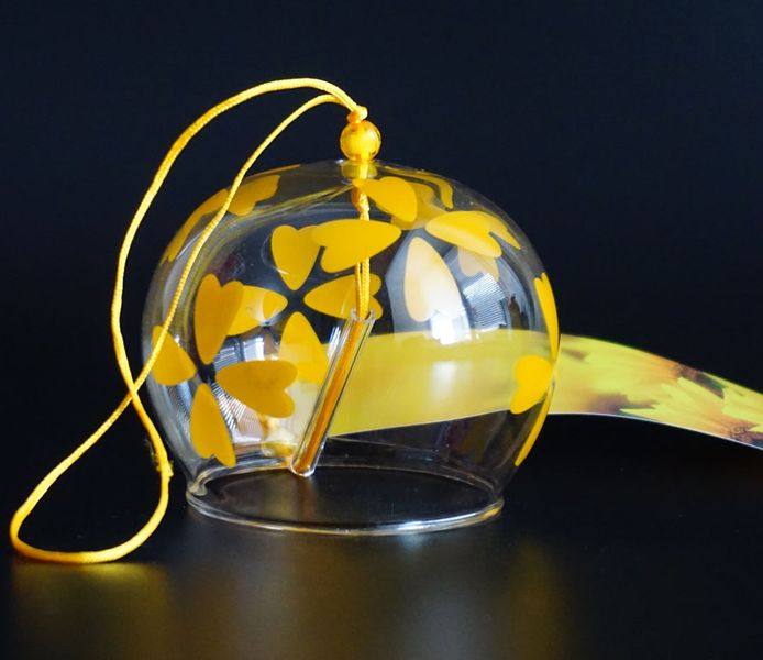Японський скляний дзвіночок Фурін Квіти №8 25027 фото