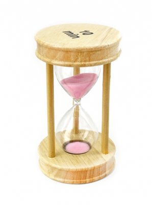 Песочные часы Круг дерево 10 минут Розовый песок 9290194 фото